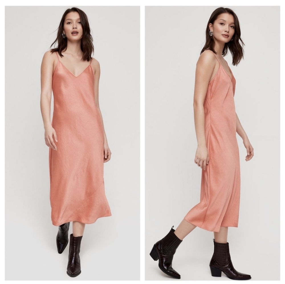 ARITZIA WILFRED Christine Dress Only Satin Slip Midi XS